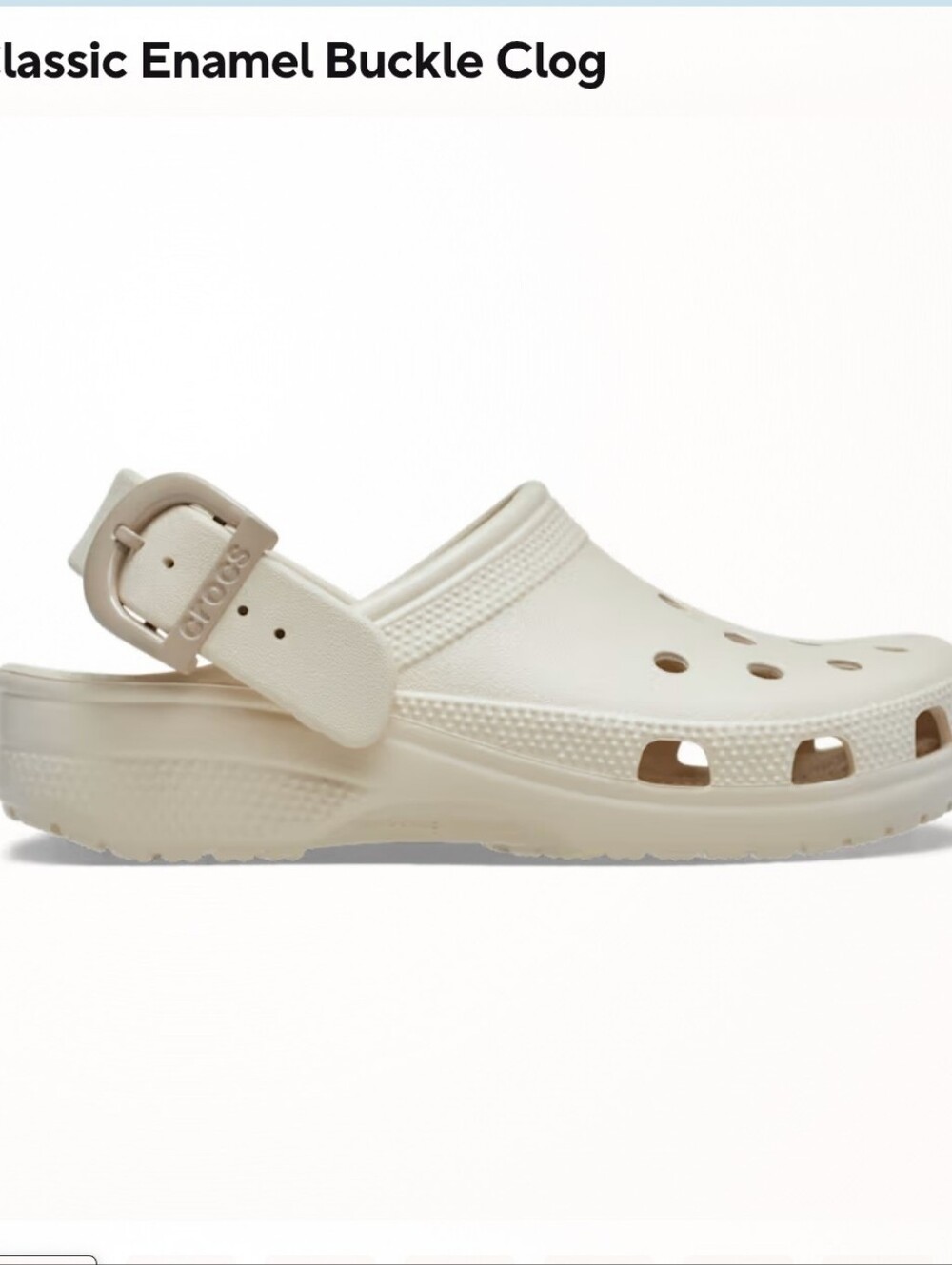 Crocs Classic Enamel Buckle Clog in Frappé